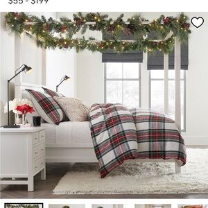Pottery Barn Stewart Plaid Cotton Duvet Cover King